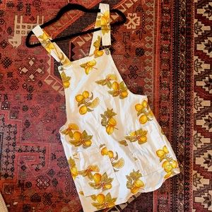 Forever 21 Lemon Print Overalls